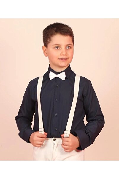 Nacar Erkek Çocuk Gömlek Papyon Askı Takımı Gösteri Kıyafeti