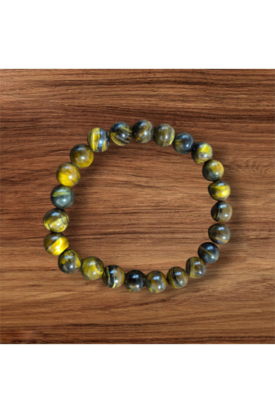 CharmPlay Natural Tiger's Eye Stone Stylish Bracelet Handmade 8 mm