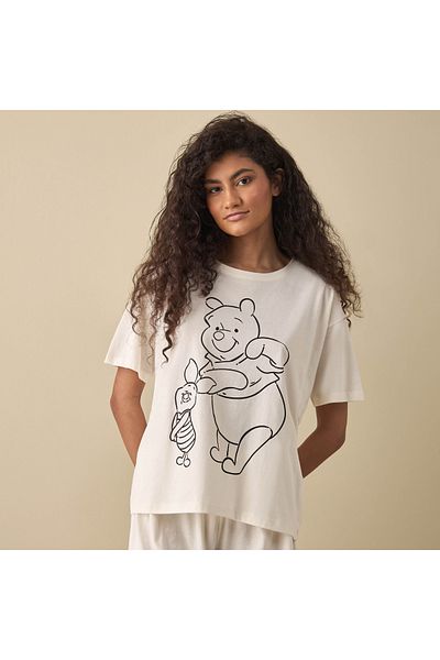 FAV Winnie The Pooh Print T-shirt and Shorts Set