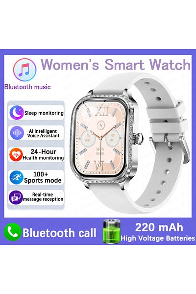 ChiBear White silicone tape For Huawei FIT 3 Smartwatch Women Gift 1.75" HD Display Ultra-Slim Design Heart