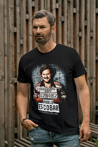 Texclusive Μπλουζάκι Pablo Escobar Μαύρο Unisex T-Shirt Narcos