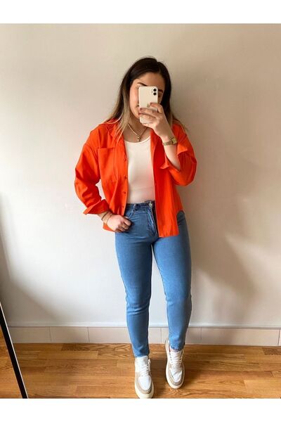 ByCukurovaFrango By-4045 Penolope Women's Blue High Waist Jean Mom Jeans Skin...