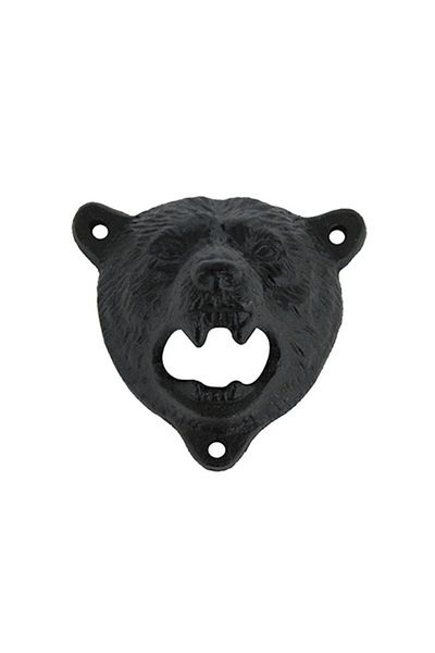 Choice Black Creative Cast Iron Bear Head Bottle Opener Wall Beer Open Bottle Bar Restaurant Fixed Wall Ope