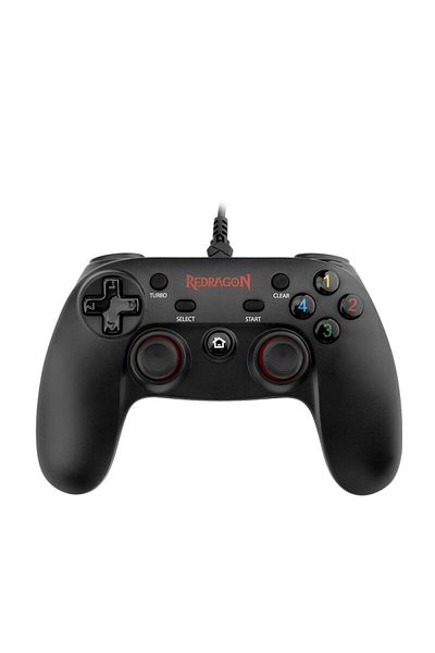Choice black REDRAGON SATURN G807 Gamepad Wired PC Game Controller Joystick Dual Vibration Saturn for Windo