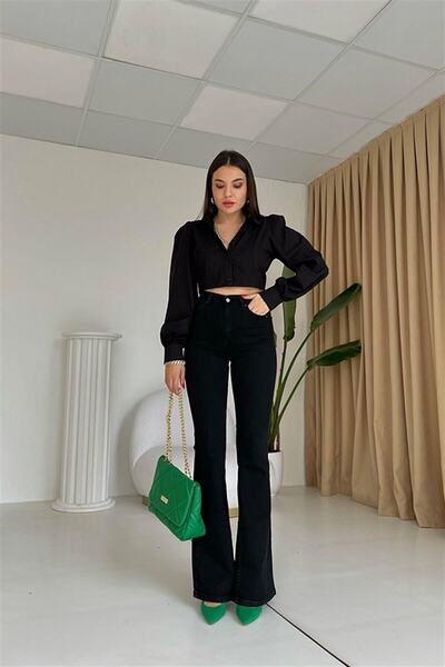 ByCukurovaFrango BY-3914 Ανεξίτηλο ύφασμα Flare Jeans που δεν ξεθωριάζει, Ισπ...