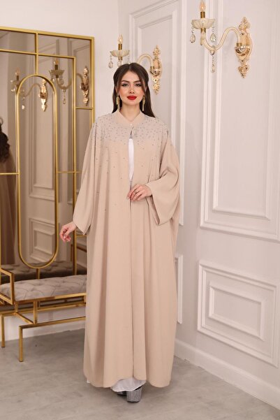 MAY MARA Plus Size Front and Back Part with Stones Abaya