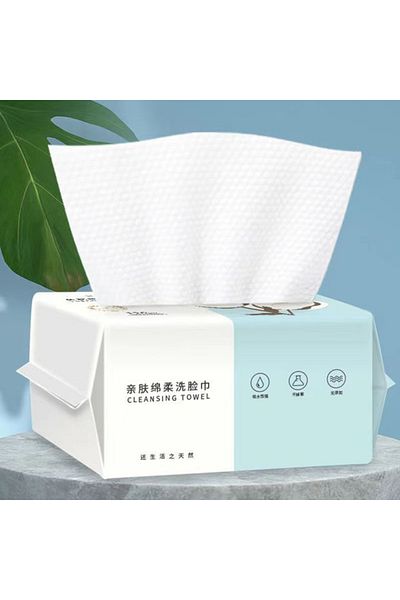 Choice 200x150mm Face Towel 100pcs Natural Disposable Face Towel Travel Facial Cleansing Wet And Dry Makeup