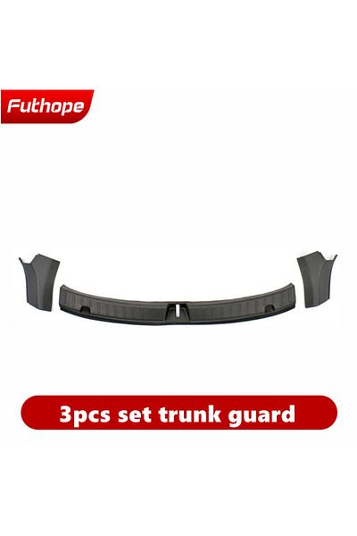 Choice 3psc set Futhope Trunk Sill Plate Cover TPE Rubber Protector for Tesla Model Y Threshold Bumper Guar