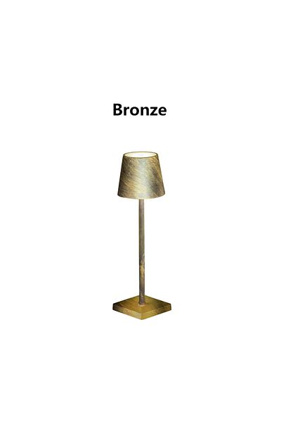 ATcomm Bronze LED Touch Sensor Table Lamp 3 Color Desktop Night Light Bedside Creative Ambient Light Bar Ou