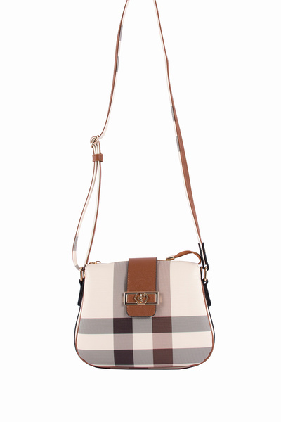 Silver Polo Geantă Crossbody pentru femei/fete 955-36416 SILVER POLO CROSSBODY BAG MK48 CREAM-MAT TABA