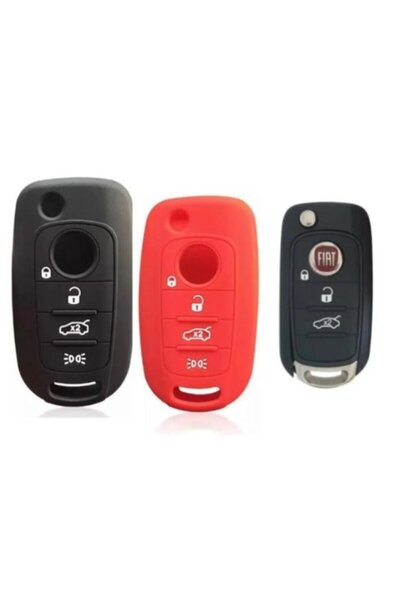 STİLİX GARAGE Husa de protectie pentru chei din silicon FIAT Egea Culoare Neg...