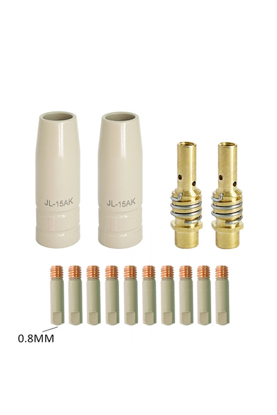 Choice1 فوهة حماية طلاء جديدة 0.8 مم 14 قطعة 15AK 0.8/1.0/1.2 مم خبث لحام غير...