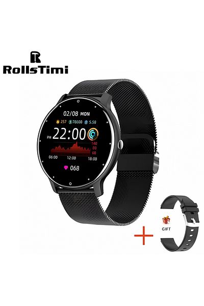 Choice Black Mesh belt Smart Watch Men Bluetooth Call 24H Heart Rate Monitor Women Sports Fitness IP67 Wate