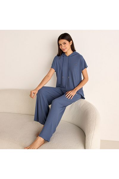 FAV Ribbed Hooded T-shirt and Pyjama Set
