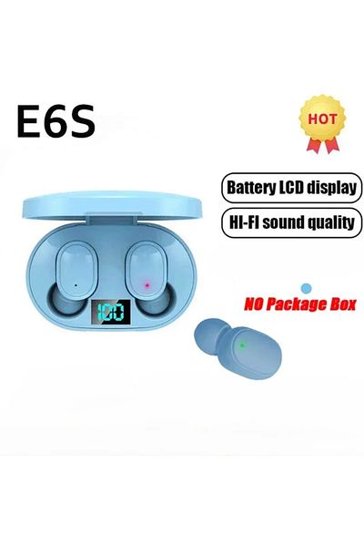 ZONGJI blue E6S Wireless Bluetooth Earphones TWS Bluetooth Headset Wireless Earbuds Noise Cancelling Earpho