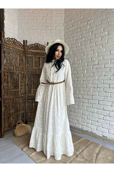 moneta boutique Γυναικείο φόρεμα με γιακά με επένδυση με σχέδιο Fisto