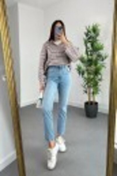 ByCukurovaFrango Жіночі джинси-вузки з лайкри з високою талією Acid Wash BY-4149