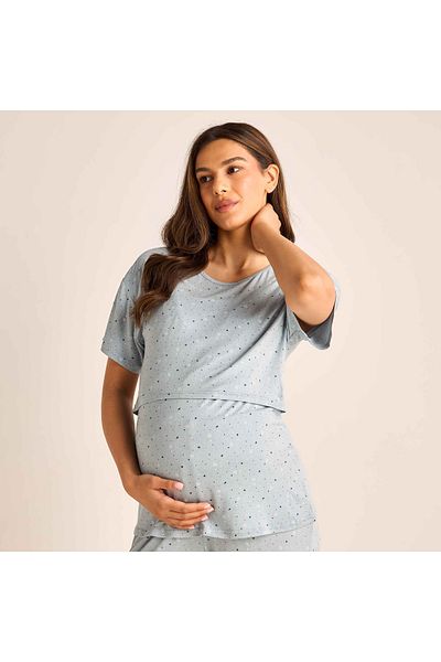 FAV Printed Maternity T-shirt and Pyjama Set