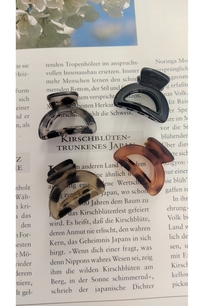 chibi 4'lü Küçük Boy Mandal Toka Seti - Minik kıskaç saç tokası