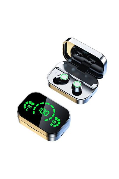 Choice YD03 black YD03 Mirror TWS Bluetooth Earphones With Charging Box Wireless Headphone Stereo Earbuds H