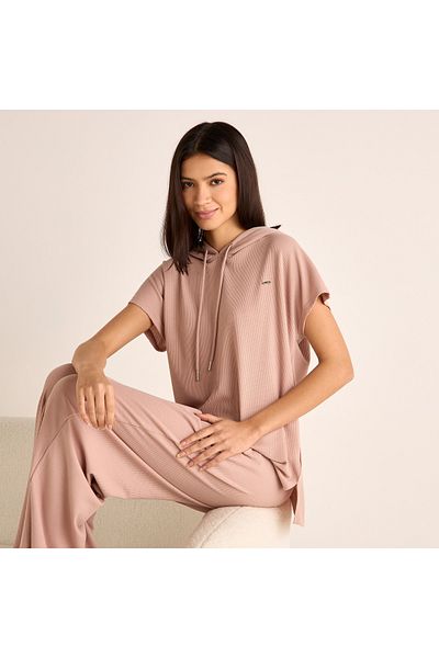 FAV Ribbed Hooded T-shirt and Pyjama Set