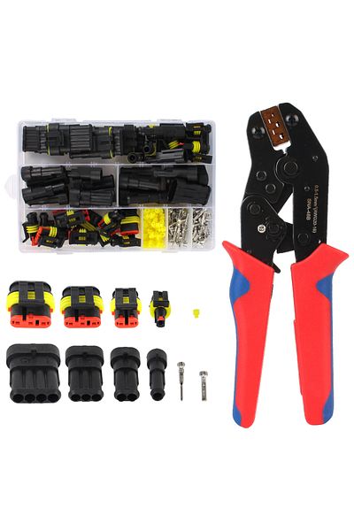 Choice Set Car Cable Wire Connectors 254pcs 1/2/3/4Pin SNA-48B Crimping Plier Plug Terminals Waterproof Boa