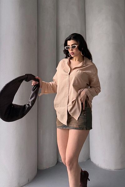 İstangül Butik Ежедневна риза от памучен лен