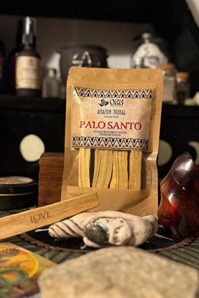Orb dükkan Palo Santo I Amazon Tribal Collection 4 Adet 40gr Ağaç Tütsü Arınm...