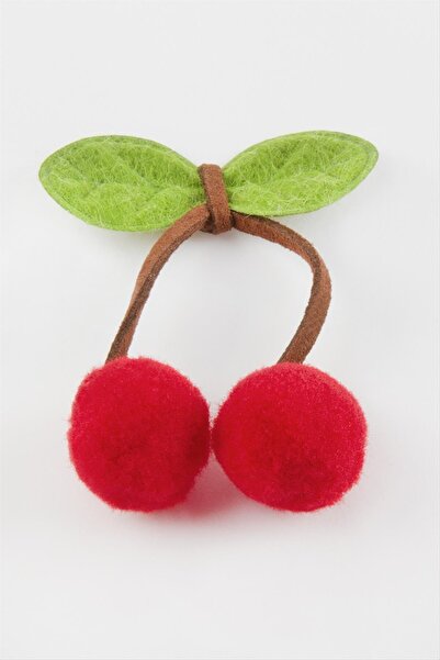 fema aksesuar Red Cherry Pompom Socks Hair Band Bundle Decoration Ornament (6...