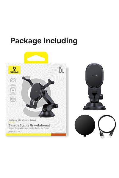 Baseus Sucker Baseus 15W Car Phone Holder Wireless Charging Stand Air Vent Gravity Telephone Mount for iPho