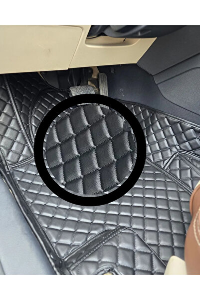 Arabaks Premium 8D Havuzlu Deri Paspas - SKODA SUPERB 2022 Siyah, Siyah Dikiş...