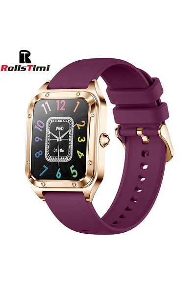 Choice Wine red 1.57Inch Top Luxury Smart Watch Women Bluetooth Call Blood Pressure Heart rate Sleep Health