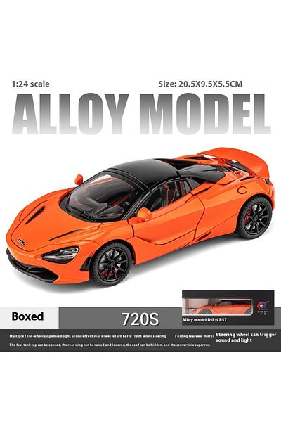 Maisto orange with box 1: 24 720S alloy sports car model with four wheels and shock absorption function, su