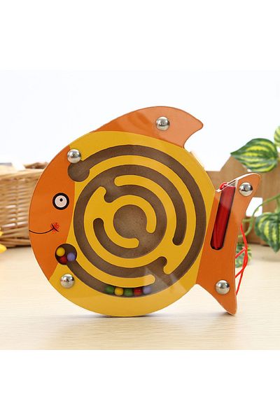 Choice TJ024 Children Wooden Educational Montessori Toys Magnetic Maze Handwriting Pen Push Beads Small Ani