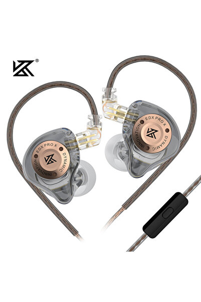 Choice سماعات رأس KZ EDX PRO X Dynamic Drive باللون الرمادي، سماعات أذن رياضي...