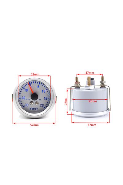 Choice YOMI 52mm Turbo Boost Gauge Psi (0~20)Psi Car Pressure Gauge  Car Meter