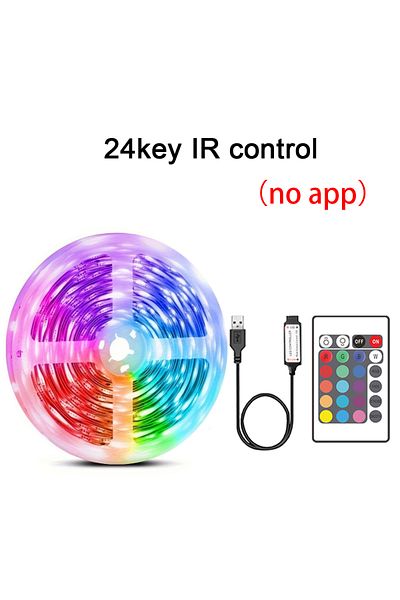 Mikenoon 10m IR 24key control RGB LED Strip Lights Music Sync USB 5V Remote Control Led Ribbon Flexible Lamp