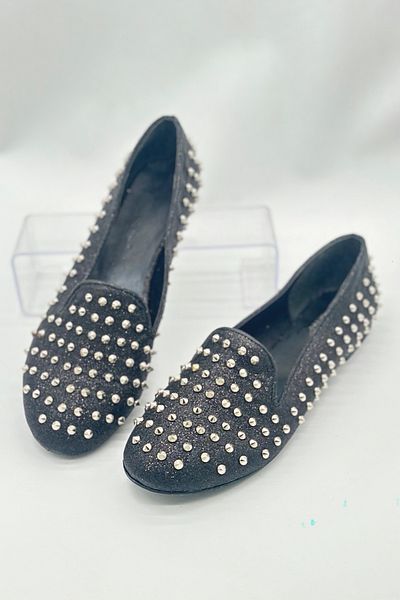 SWORD Women's Babet Stone Embroidered Stylish Home Business Office Casual Shoes