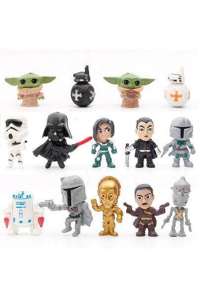 Choice No Box 14pcs 14pcs/set Darth Vader The Manda lorian DIN DJARIN Baby Yoda Skywalker R2-D2 C-3PO BB-8