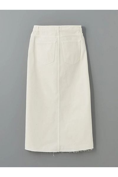 LC Waikiki Γυναικεία τζιν φούστα XSIDE Ecru Standard Fit