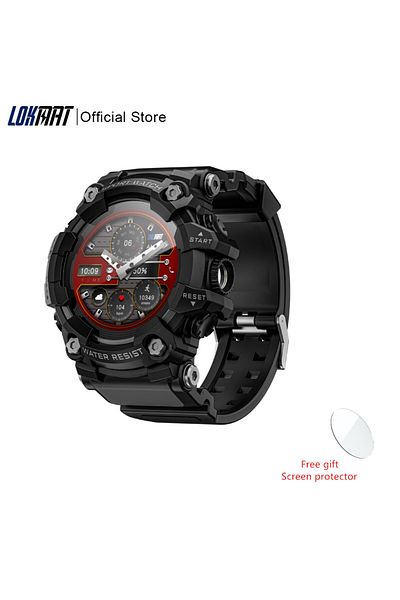Choice Black LOKMAT ATTACK-GT Upgrade Sport Smart Watch Waterproof Bluetooth Calls Rugged Smartwatches Flas