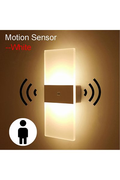 Choice Warm White (2700-3500K) White-motion Sensor Usb Recharge Wall Lamp Touch Motion Sensor Switch Indoor