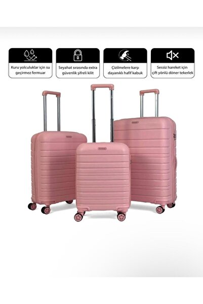 SADDLEBAG Karbon PP Seyahat Valizi Horizon Serisi Kırılmaz Bavul, Kabin Boy