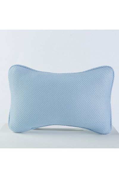 Choice blue Bone Shaped Pillow 3D Mesh Bathroom Shower Headrest SPA Bathtub Pillow Support Head and Neck Ma