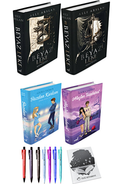 İndigo Kitap Beyaz Leke 2li Set Ciltli Aslı Arslan ve Buzdan Kıvılcım Ateşten...