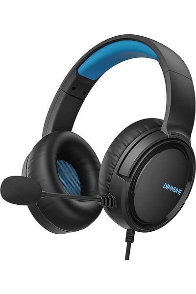 DIXSG Black Blue BINNUNE BG02 Gaming Headset with Mic for Xbox Series X|S Xbox One PS4 PS5 PC Switch, Wire