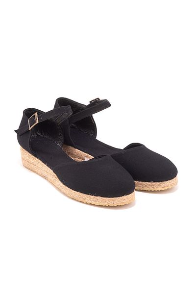 Star Tombis Real Handmade Straw 3cm Heeled Banded Casual Women's Espadrille Handmade