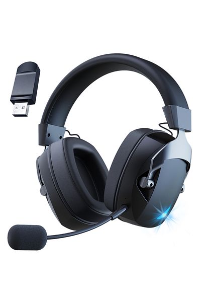 Choice Black Wireless Gaming Headset With Detachable Noise Cancelling Microphone,2.4g Bluetooth-usb-3.5mm W