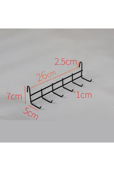 Choice 6 Black Hook Ins Home Wall Decoration Iron Grid Decor DIY Hanging Rack Wall Display Art Storage Box