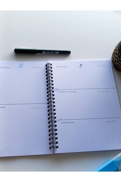 namaviga notebook A5 Spiralli Süresiz Haftalık Planlayıcı Dream Ajanda